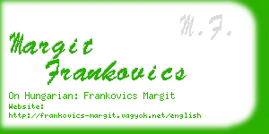 margit frankovics business card